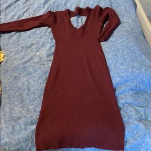 3/4 sleeve sweater dress